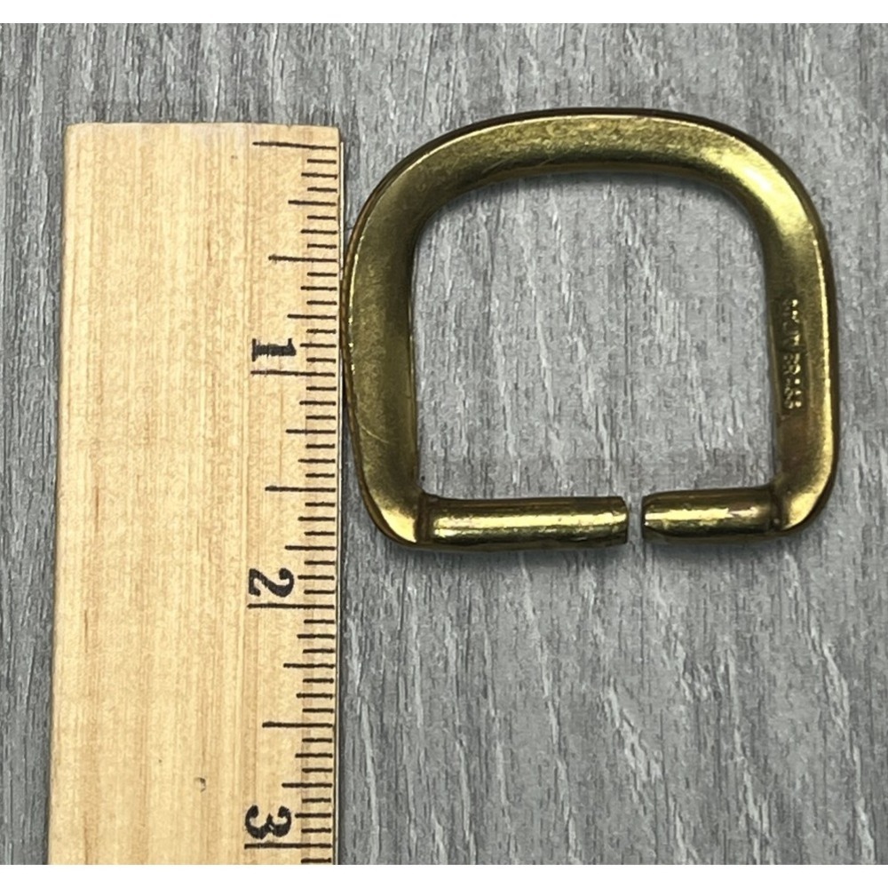 Vintage Solid Brass D-Ring Belt Buckle - 1.5" Inner Width for Straps - Picture 4 of 4